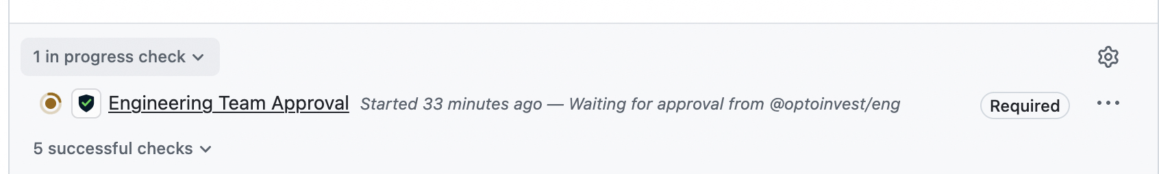 awaiting pull request approval